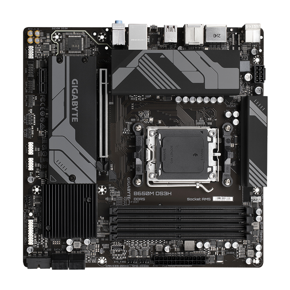 Bekijk afbeelding 2 van Gigabyte AM5 B650M DS3H - DDR5/2xM.2/DP/HDMI/µATX